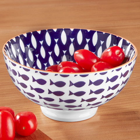 Torre & Tagus Kiri Porcelain Bowl, Fish