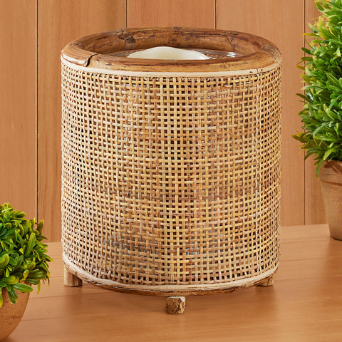 Raya Rattan Hurricane Vase