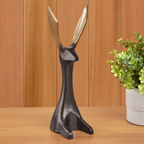 Bronze Jackrabbit Figurine