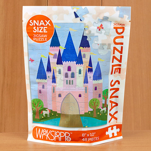 WerkShoppe 48 Piece Jigsaw Puzzle Snax, "Pink Royal Castle"