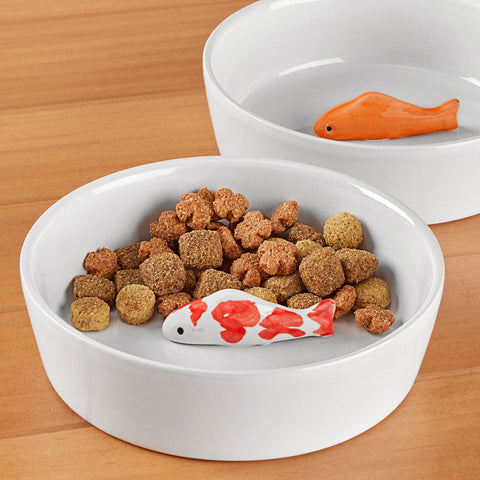 Stoneware Cat Food/Water Bowls