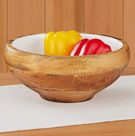 Be Home Madras Enameled Mango Footed Serving Bowl