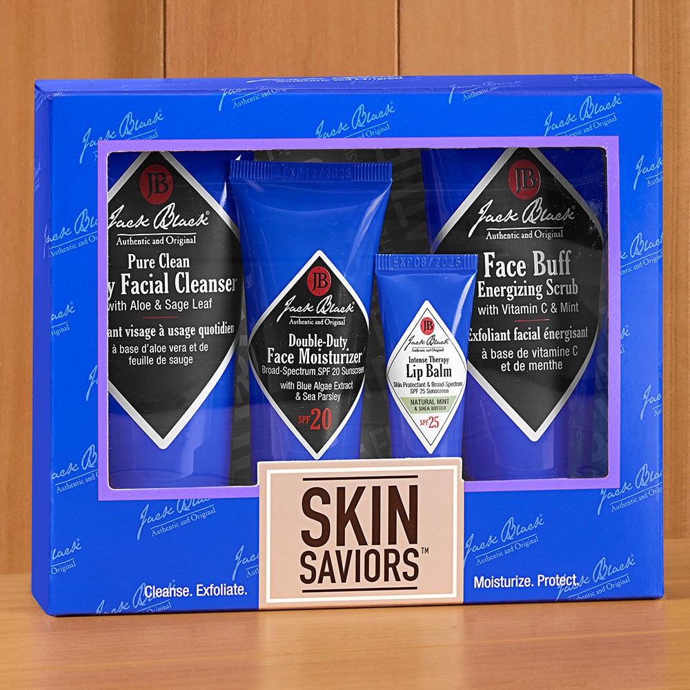Jack Black Skin Saviors Facial Cleanser & Moisturizer Set To The
