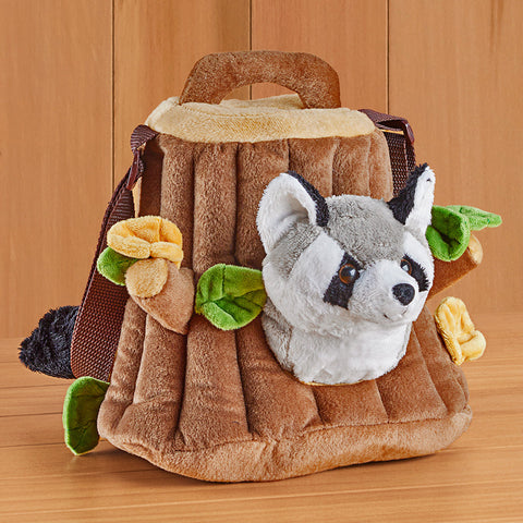 Tree House with Raccoon Stuffed Animal