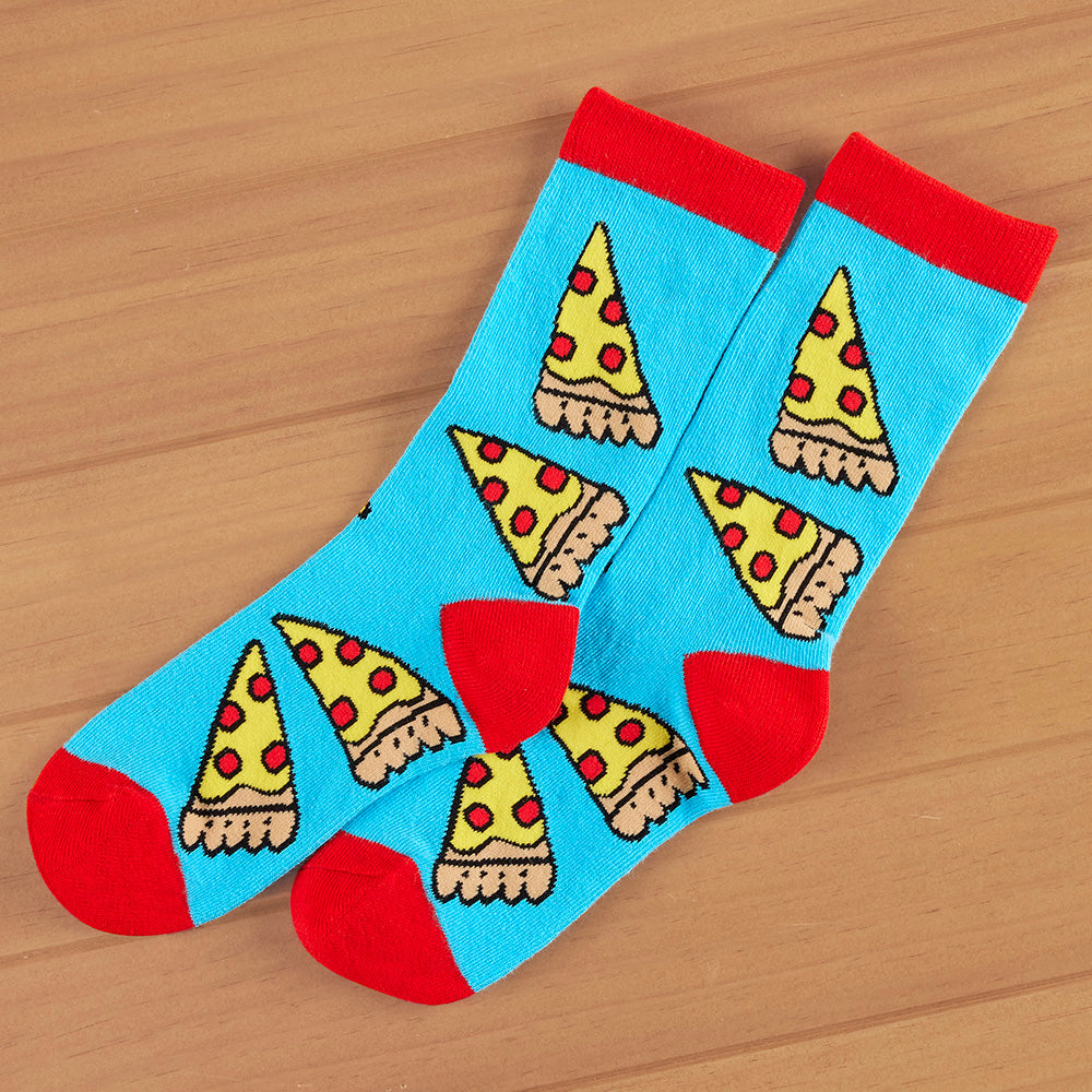 Kid's Fun Crew Socks, Pizza Party