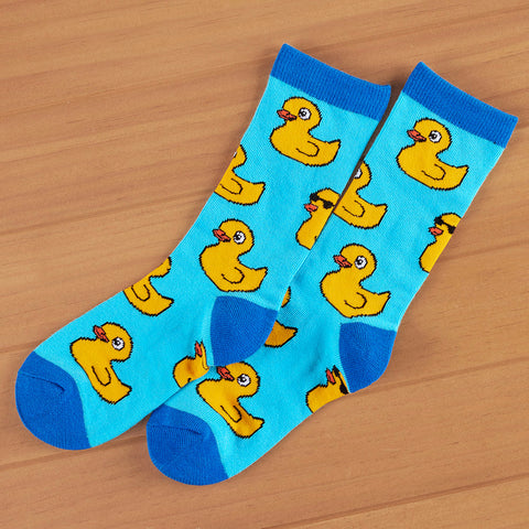 Kid's Fun Crew Socks, Rubber Duckies