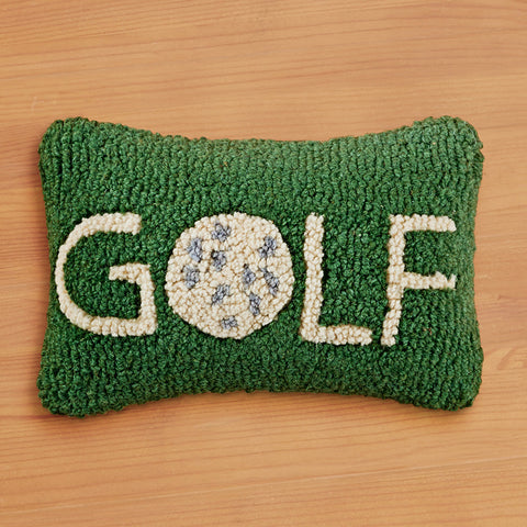 Chandler 4 Corners 12" x 8" Hooked Pillow, "Golf"