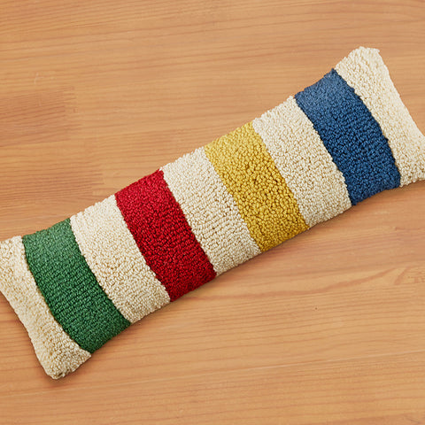 Chandler 4 Corners 24" x 8" Hooked Pillow, Hudson Bay Stripe