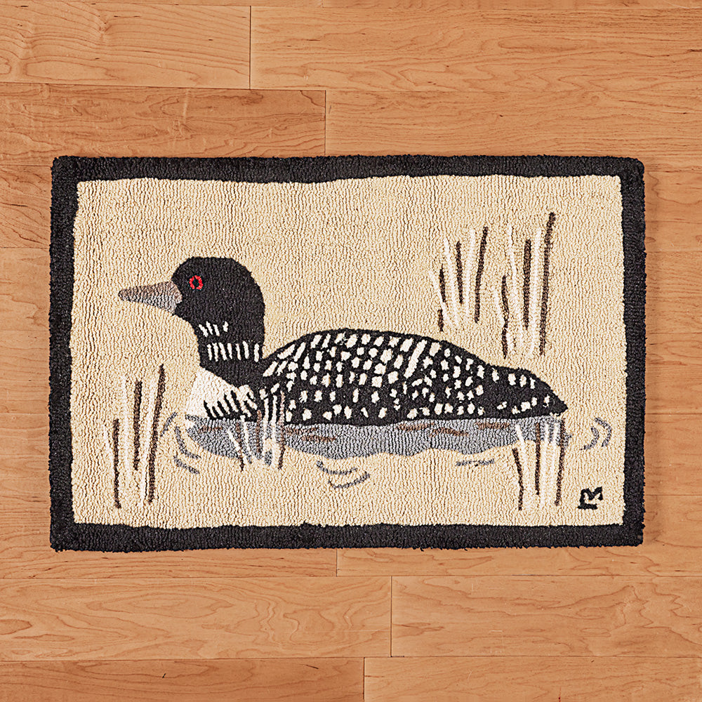 Chandler 4 Corners 2' x 3' Hooked Rug, Loon – To The Nines Manitowish ...
