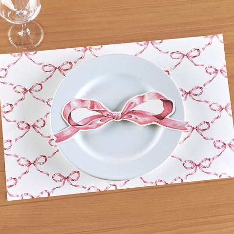 Hester & Cook Place Card Table Accents, Pink Bow