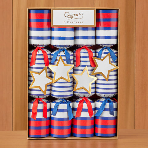 Caspari Party Crackers – Breton Stripe in Blue