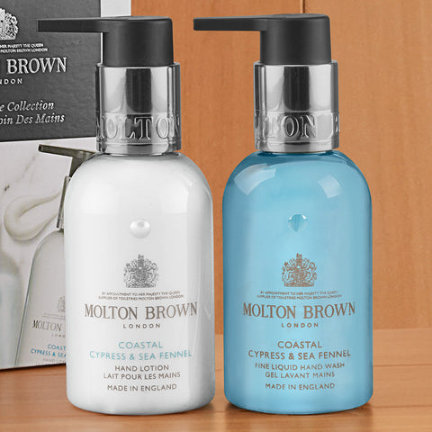 Molton Brown Hand Wash/Hand Cream Travel Set, Coastal Cypress & Sea Fennel