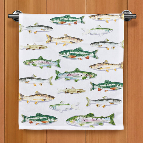 Stonewall Kitchen Tea Towel, Trout