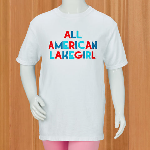 Lakegirl Youth Girls' "All American Lakegirl" Tee