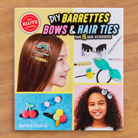 Klutz DIY Barrettes, Bows, and Hair Ties Book & Maker Kit