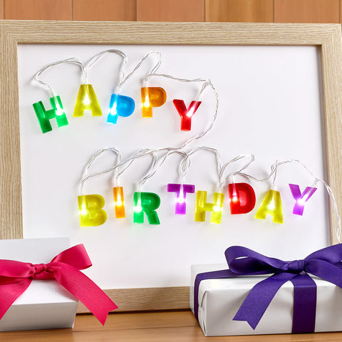 Kikkerland Happy Birthday String Lights To The Nines Manitowish Waters