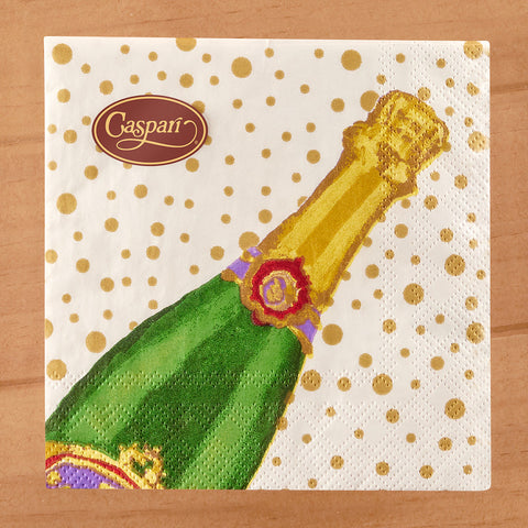 Caspari Paper Napkins, Sparkling Champagne