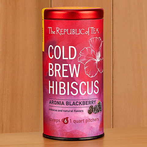 The Republic of Tea Cold Brew Hibiscus Iced Tea, Aronia Blackberry