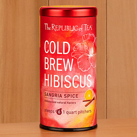 The Republic of Tea Cold Brew Hibiscus Iced Tea, Sangria Spice