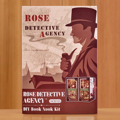 DIY Miniature Book Nook Model, Rose Detective Agency