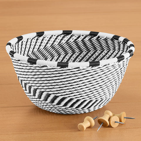 Round Telephone Wire Bowl, African Eclipse