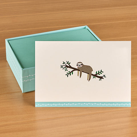 Blank Note Card Set, Sloth
