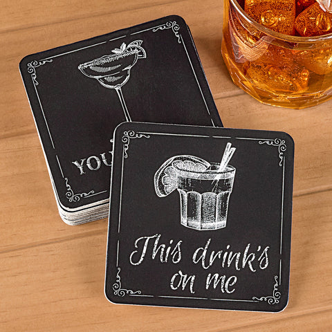 Cocktail Party Coasters, Set of 8