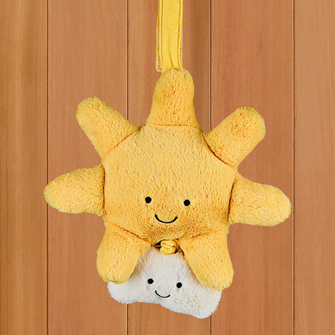 Jellycat Amuseables Plush Musical Pull Toy, Sun