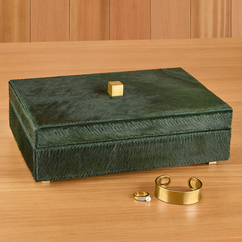 Global Views Posh Hair-On-Hide Box