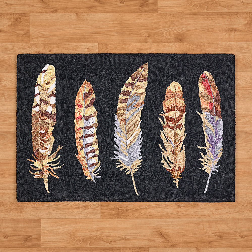 Peking Handicraft 2' x 3' Hooked Rug, Feathers – To The Nines ...