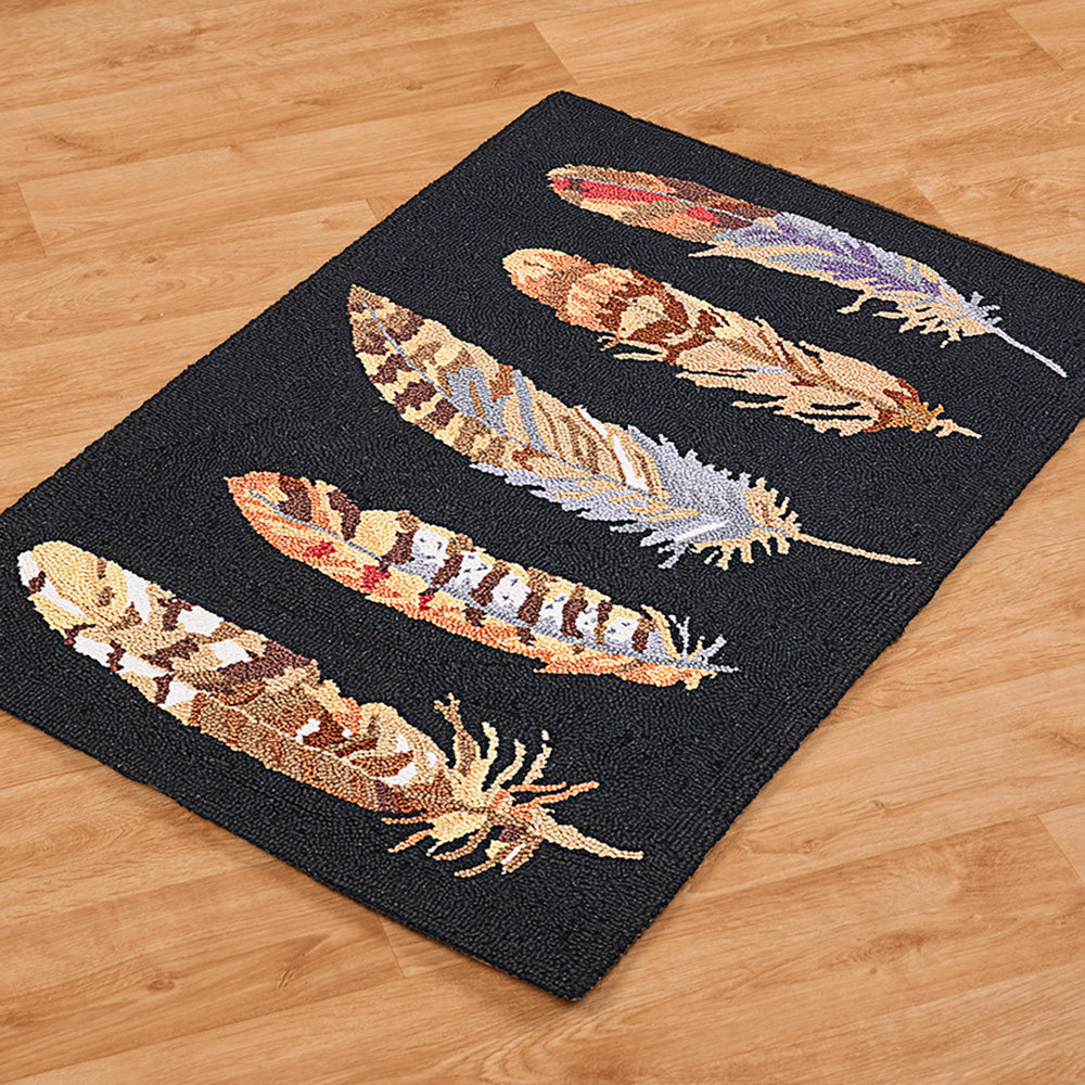 Peking Handicraft 2' x 3' Hooked Rug, Feathers – To The Nines ...