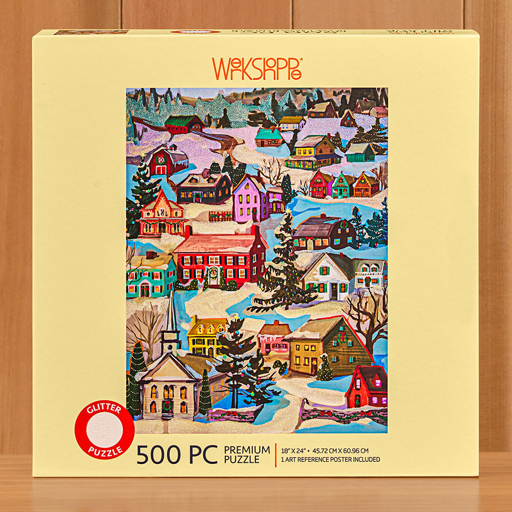 WerkShoppe 500 Piece Jigsaw Puzzle, "Winter Village"