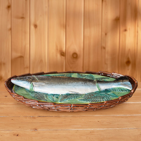 Basket Tureen with Fish Lid