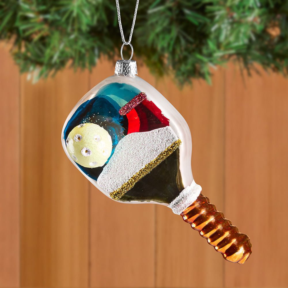 Cody Foster Glass Ornament, Pickleball