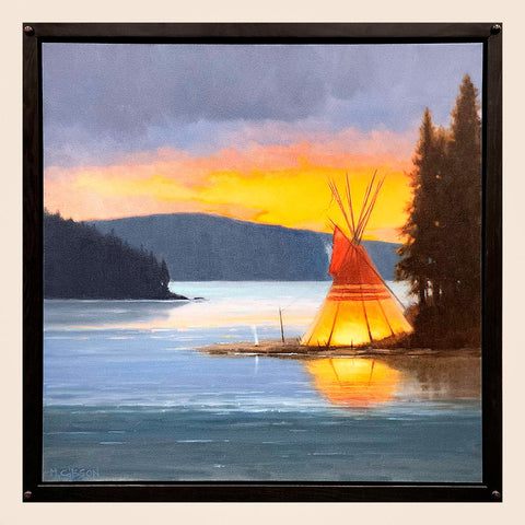 "End of a Blessed Day" Original Oil Painting by Mark Gibson