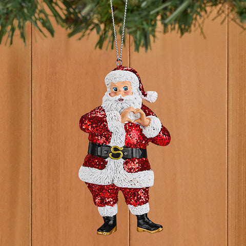 Kurt Adler Ornament, "Heart Hands" Santa