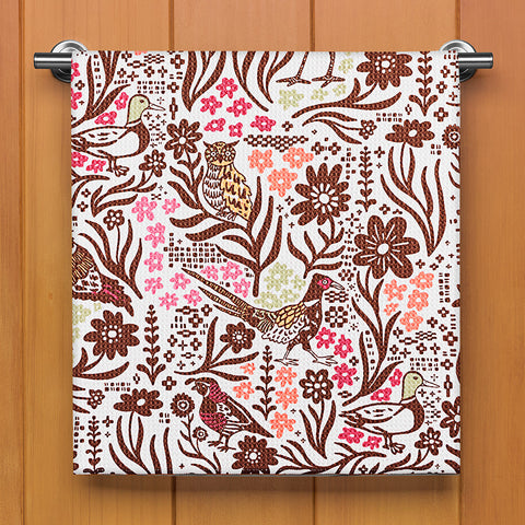 Geometry Tea Towel, Fall Fowl
