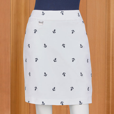 Lulu-B Embroidered Bangladine Skort, Anchors Aweigh