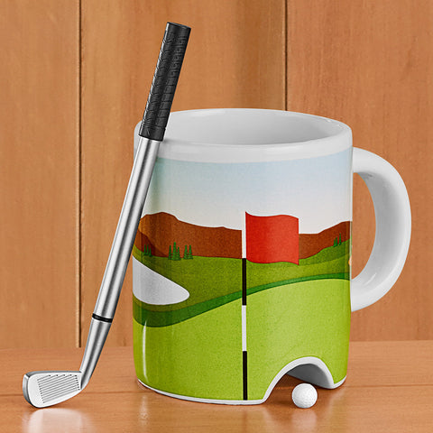 Kikkerland Putter Cup Golf Mug Set