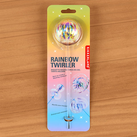 Kikkerland Rainbow Twirler Wand Fidget Toy