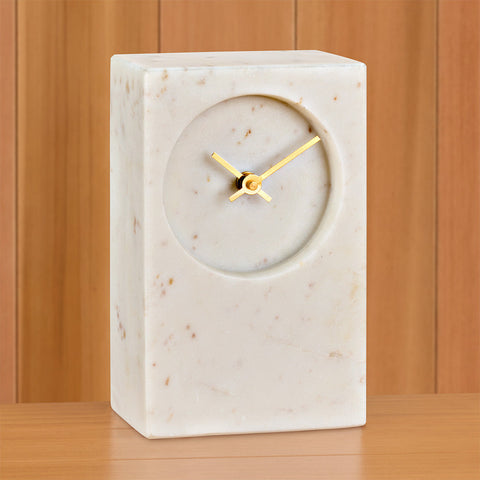 Global Views Marble Tower Clock