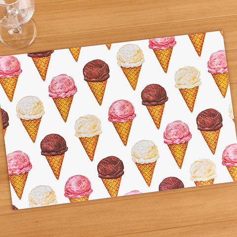 Hester & Cook Paper Placemats, Ice Cream Cones