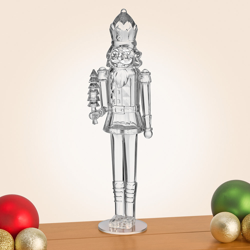 Merry & Bright Clear Acrylic Christmas Nutcracker