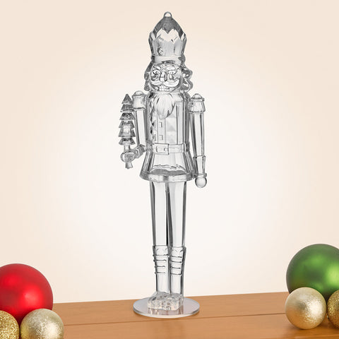 Merry & Bright Clear Acrylic Christmas Nutcracker