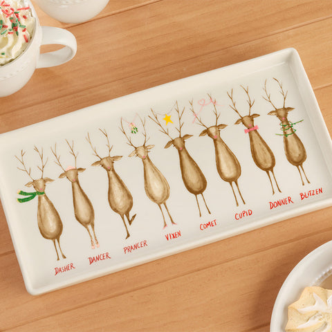 Santa's Reindeer Serving Platter
