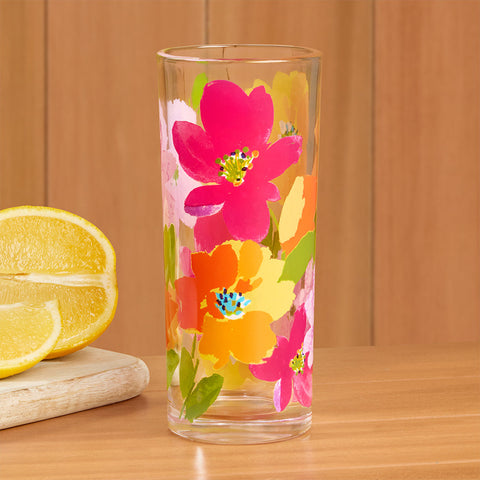 Springtime Floral Drinking Glasses, Box of 4