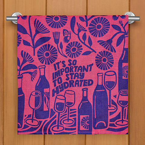 Blue Q Jacquard Tea Towel, "It's So Important to Stay Hydrated"
