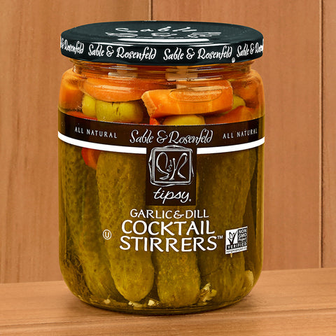 Sable & Rosenfeld Tipsy Cocktail Stirrers, Garlic & Dill Pickles