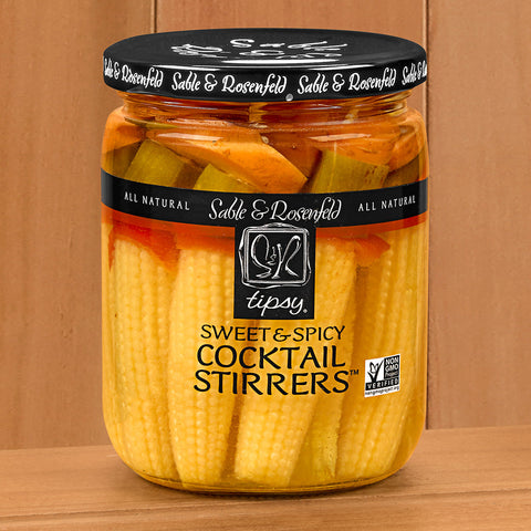 Sable & Rosenfeld Tipsy Cocktail Stirrers, Sweet & Spicy Corn