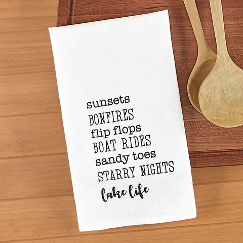 Ellembee Tea Towel, Lake Life Sunsets